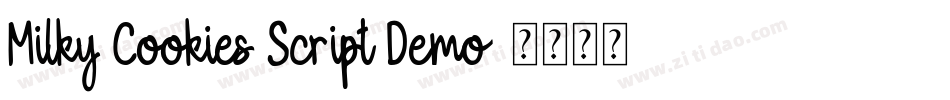 Milky Cookies Script Demo字体转换